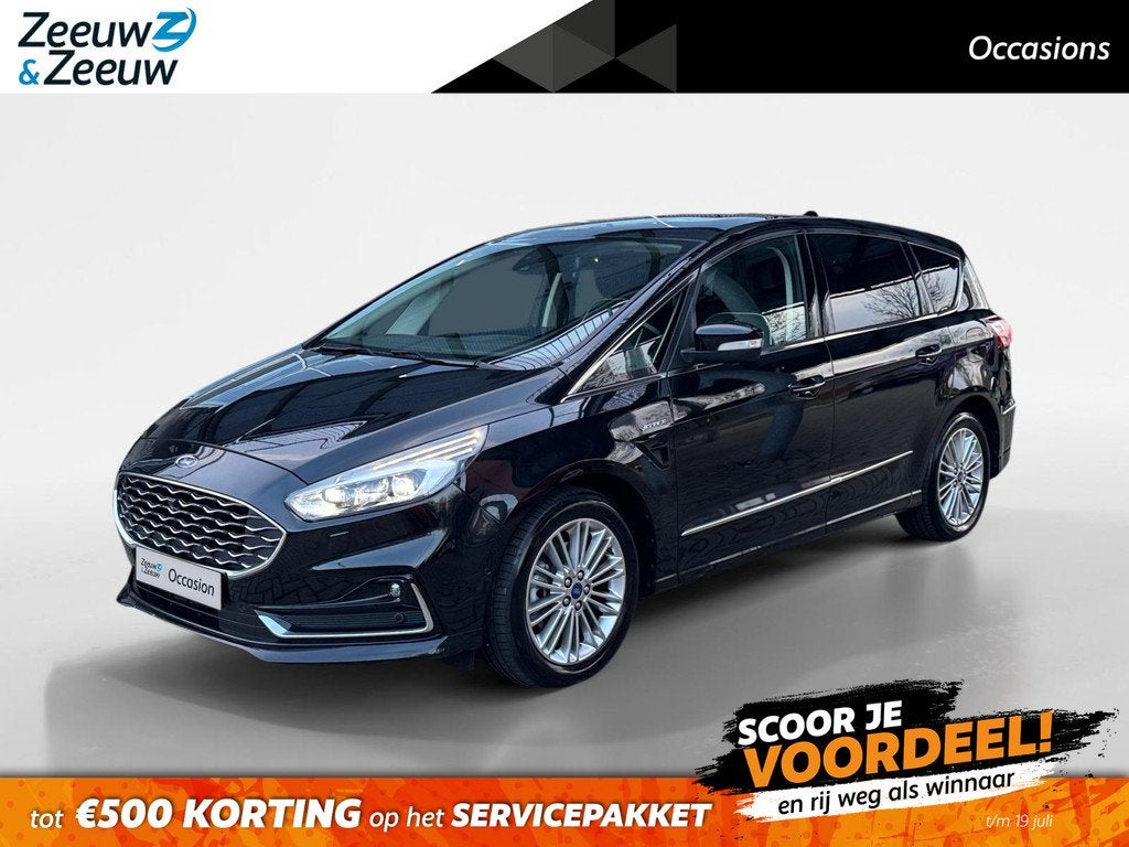 Ford S-Max 2.5i HEV 7P |Vignale!| Panoramadak | Stoelverkoel, Auto's, Ford, 12 maanden, Stof, Gebruikt, Euro 6