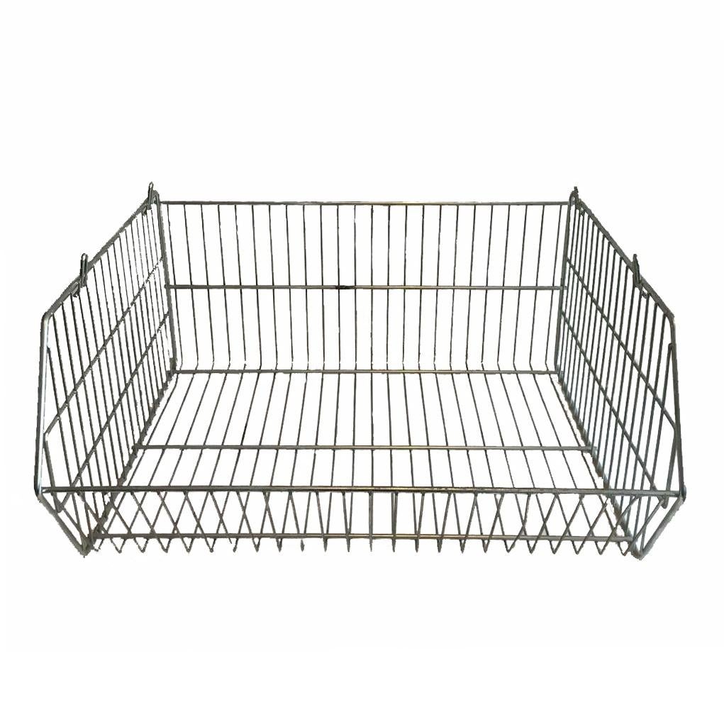 Vintage WINKELBAK mand ijzeren rek 48x42x23 cm., Ophalen