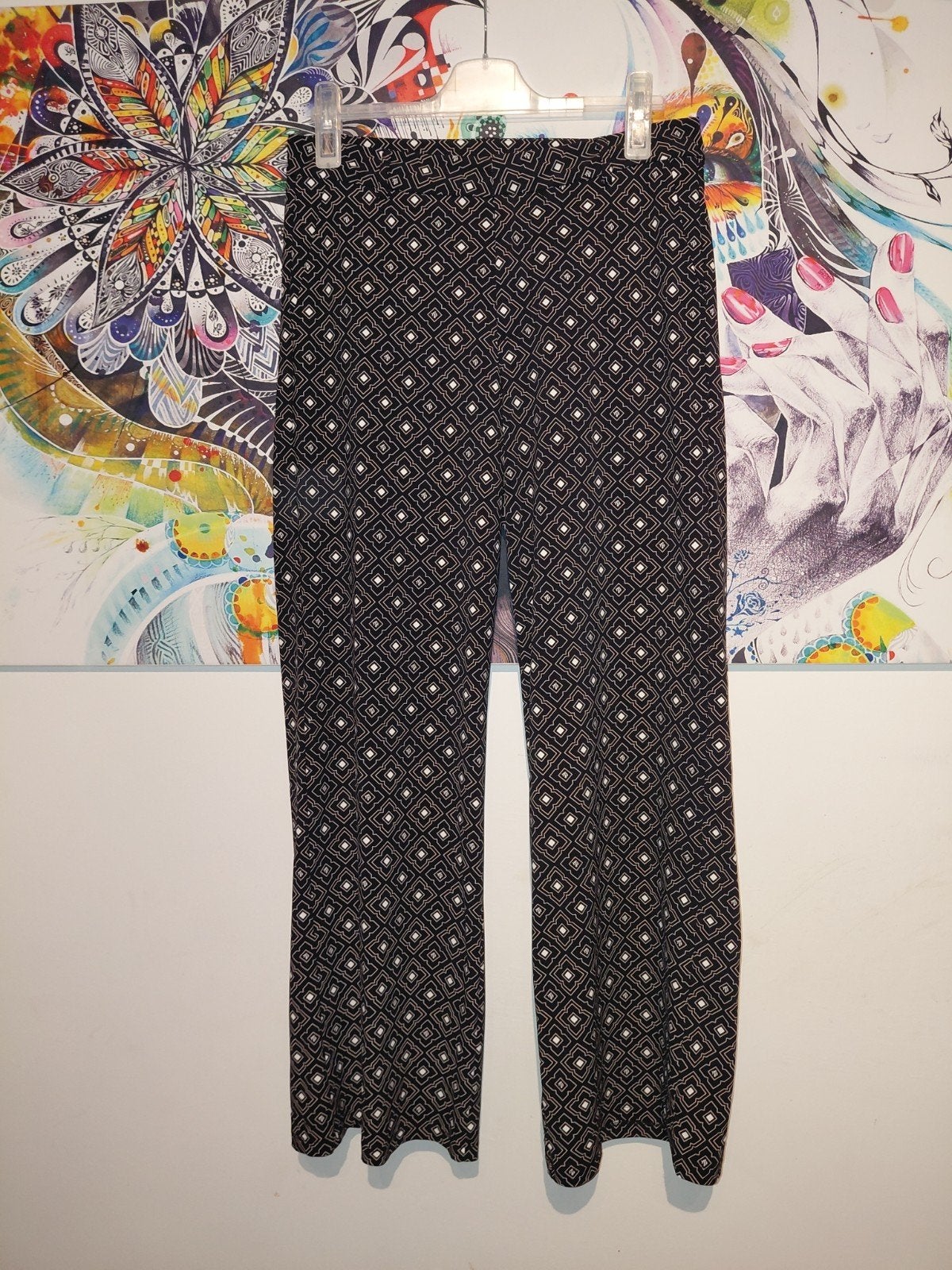 Zoso travelstof broek met wijde pijpen - Maat M, Maat 38/40 (M), Zwart, Ophalen of Verzenden, Zo goed als nieuw