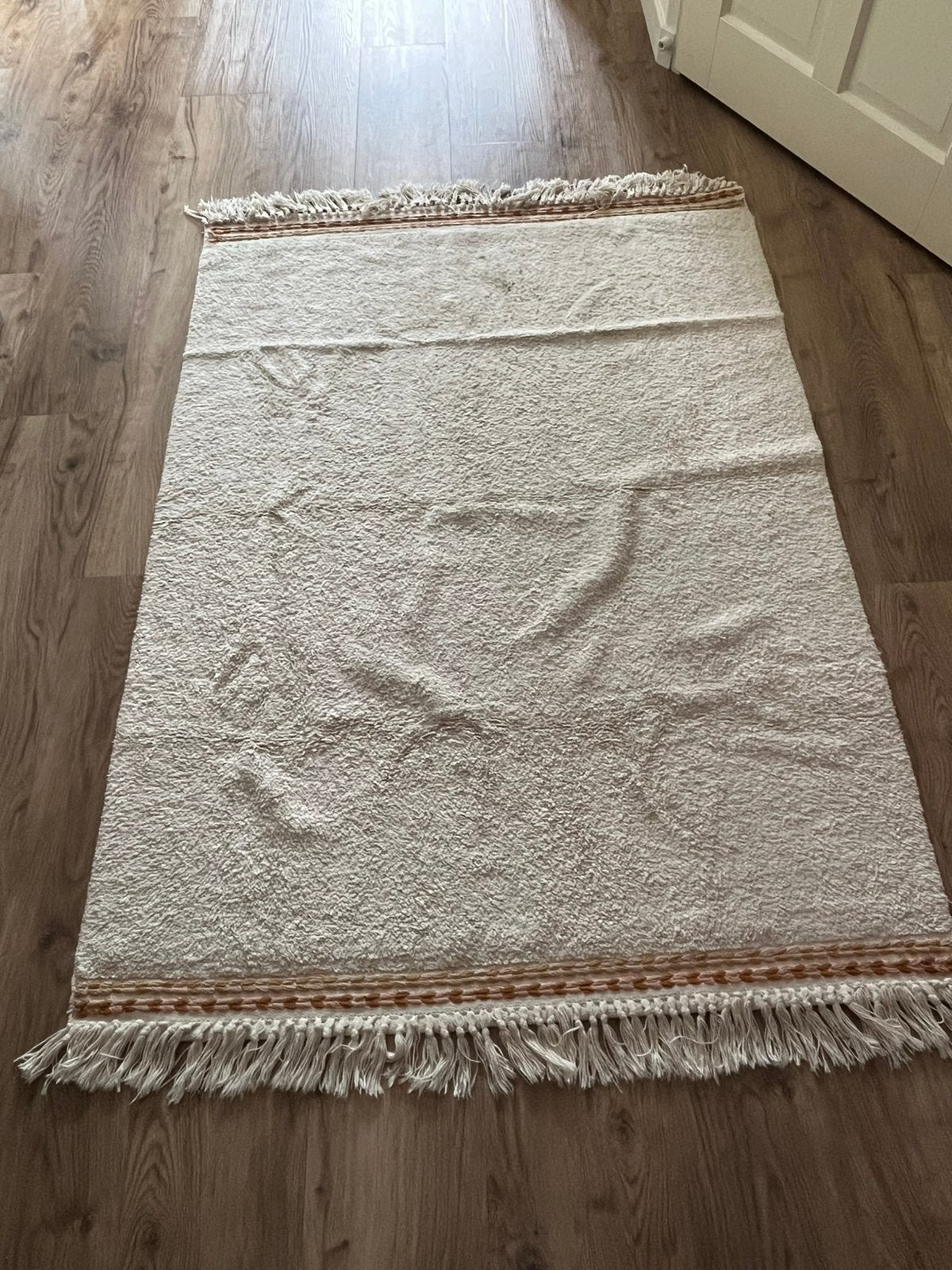 Vloerkleed (meisjeskamer), Gebruikt, 100 tot 150 cm, Ophalen of Verzenden, Crème