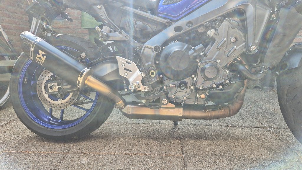 Origineel Yamaha Akrapovič volledig uitlaatsysteem MT-09, Motoren, Ophalen of Verzenden, Gebruikt
