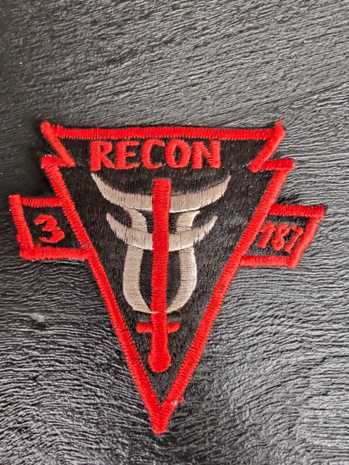Patch US Army 3rd BN 187th Airborne Inf. Regt. Recon Vietnam, Ophalen of Verzenden, Landmacht, Amerika, Embleem of Badge