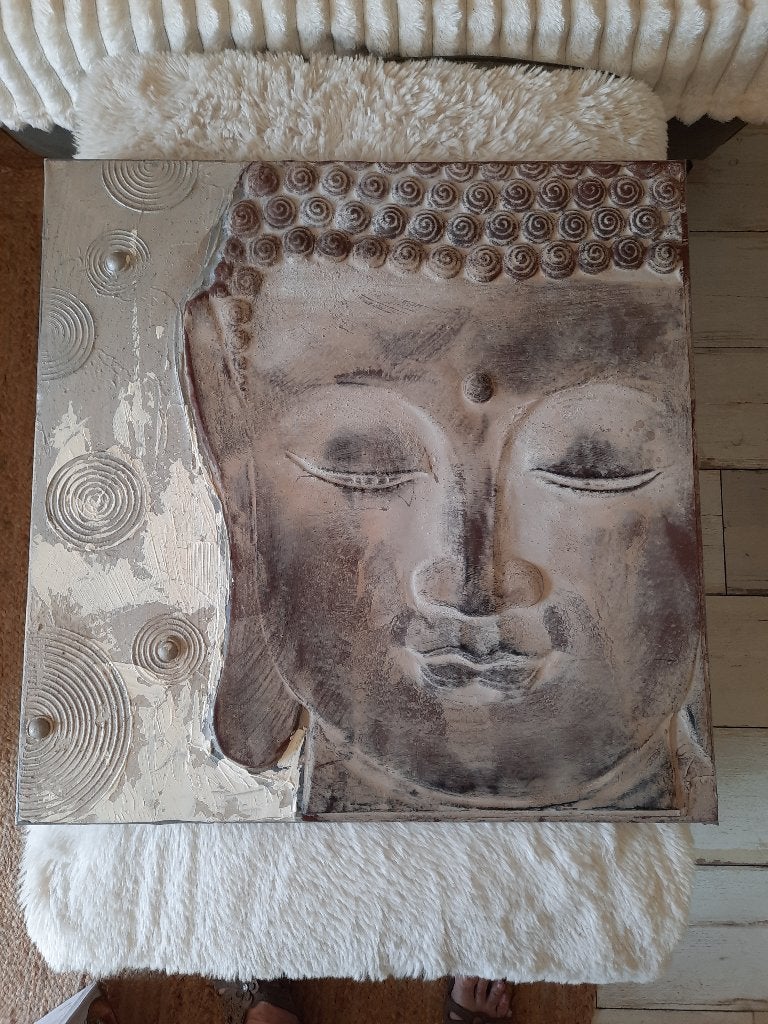 Budha wanddecoratie 60x60, Ophalen, Met ophangsysteem, 60 cm, 60 cm