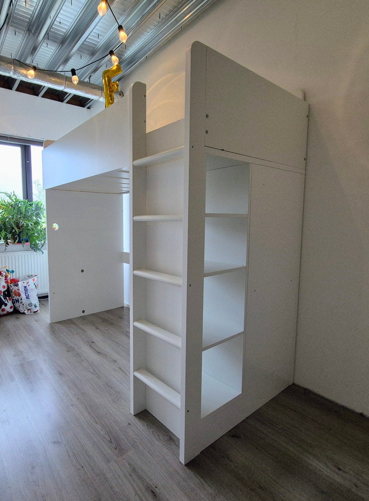 IKEA STUVA (SMÅSTAD) Hoogslaper met opbergruimte en matras, Ophalen, Gebruikt, Eenpersoons, 200 cm
