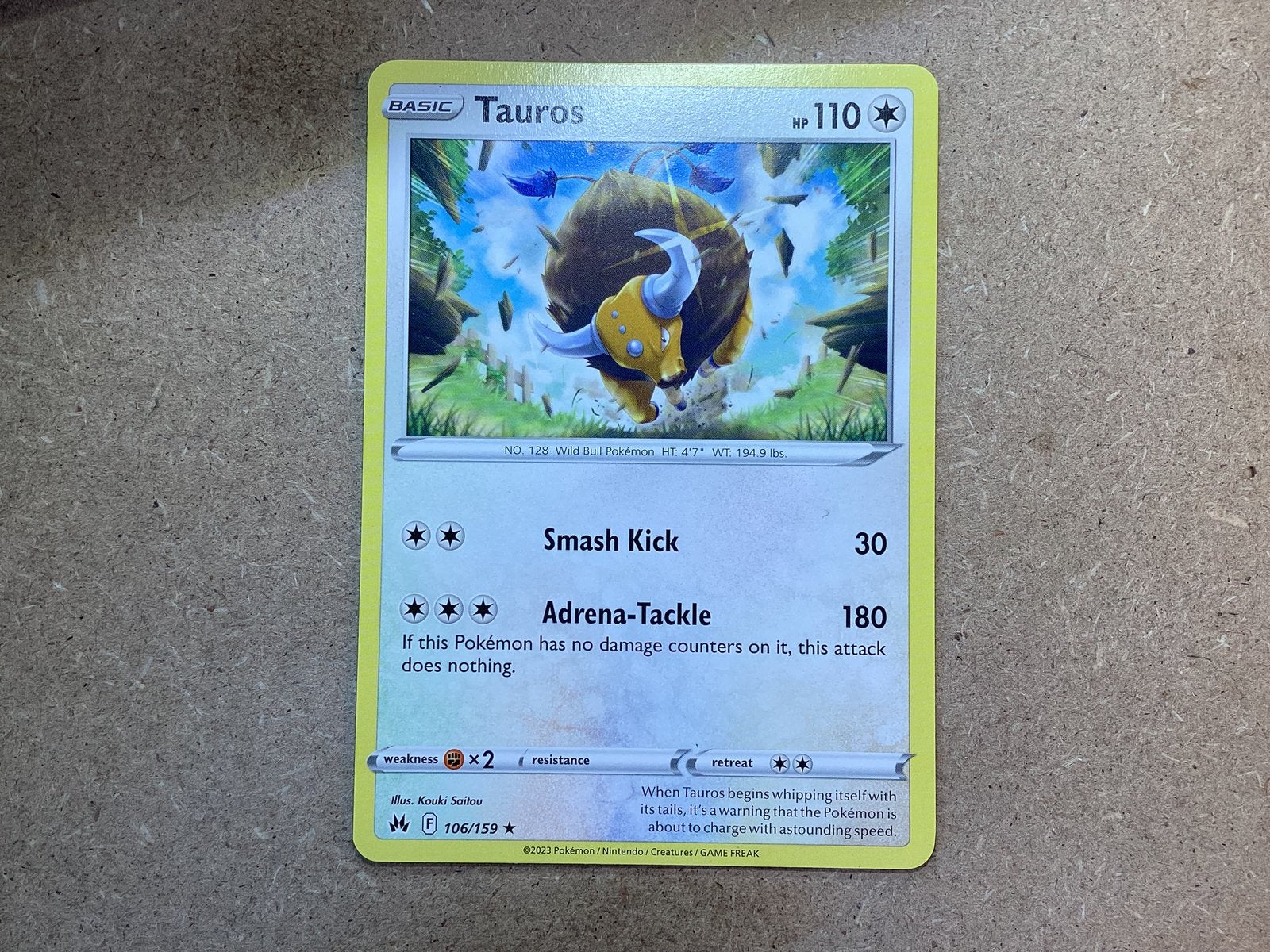 1x Tauros [CRZ 106/159] (Near Mint), Ophalen of Verzenden, Zo goed als nieuw, Losse kaart