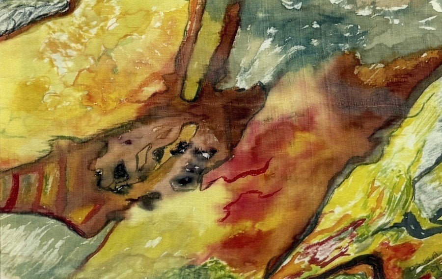 961. Kunstprent - abstracte compositie, 1994, Ophalen of Verzenden, Print, Prent