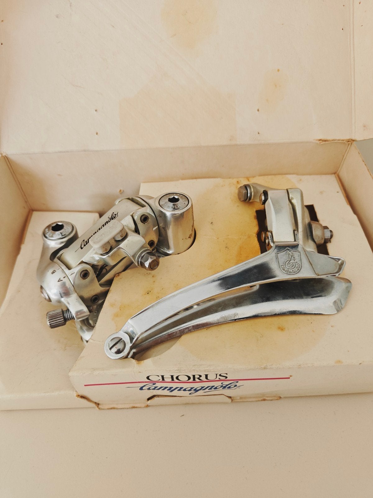 Campagnolo Chorus Derailleur Set - Vintage Fiets Onderdelen, Campagnolo, Nieuw, Ophalen of Verzenden, Oldtimerfiets