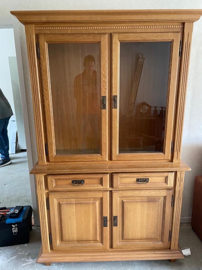Eiken buffetkast, Ophalen, Gebruikt, 100 tot 150 cm, Eikenhout