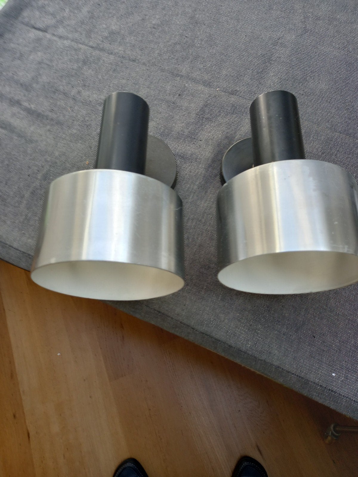 2 vintage, midcentury RAAK wandspots, jaren '60/'70., Huis en Inrichting, Lampen | Spots, Gebruikt, Overige merken, Metaal, Plafondspot of Wandspot
