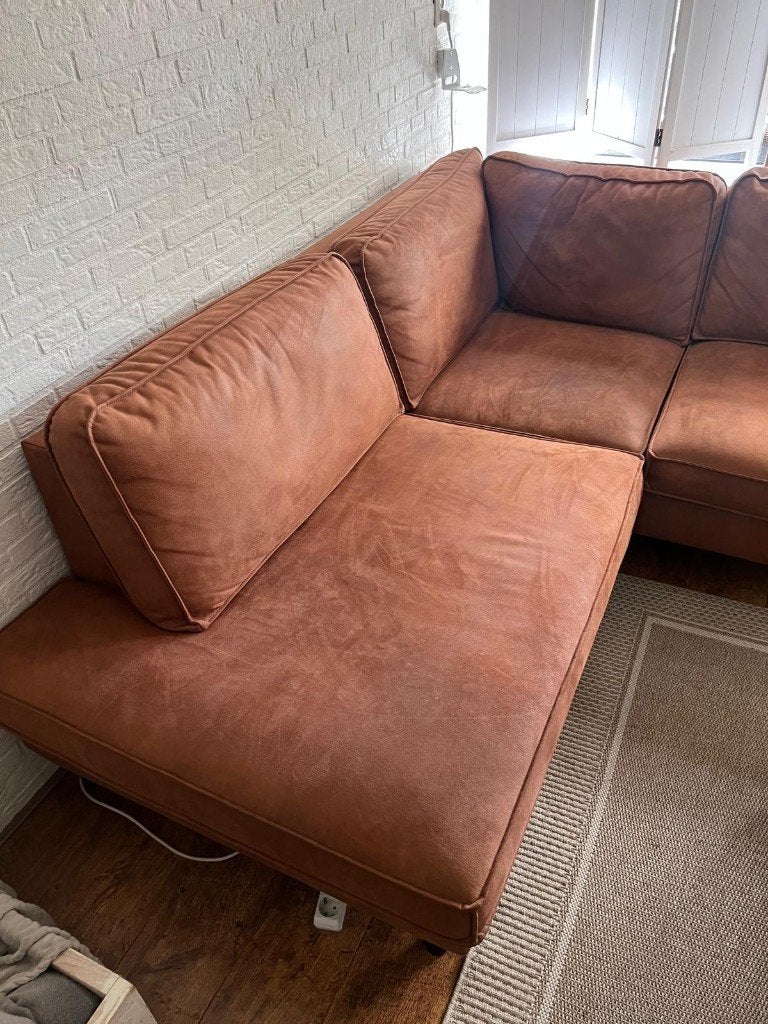 Hoekbank 2 en 3 zits, Ophalen, Gebruikt, Hoekbank, 75 tot 100 cm