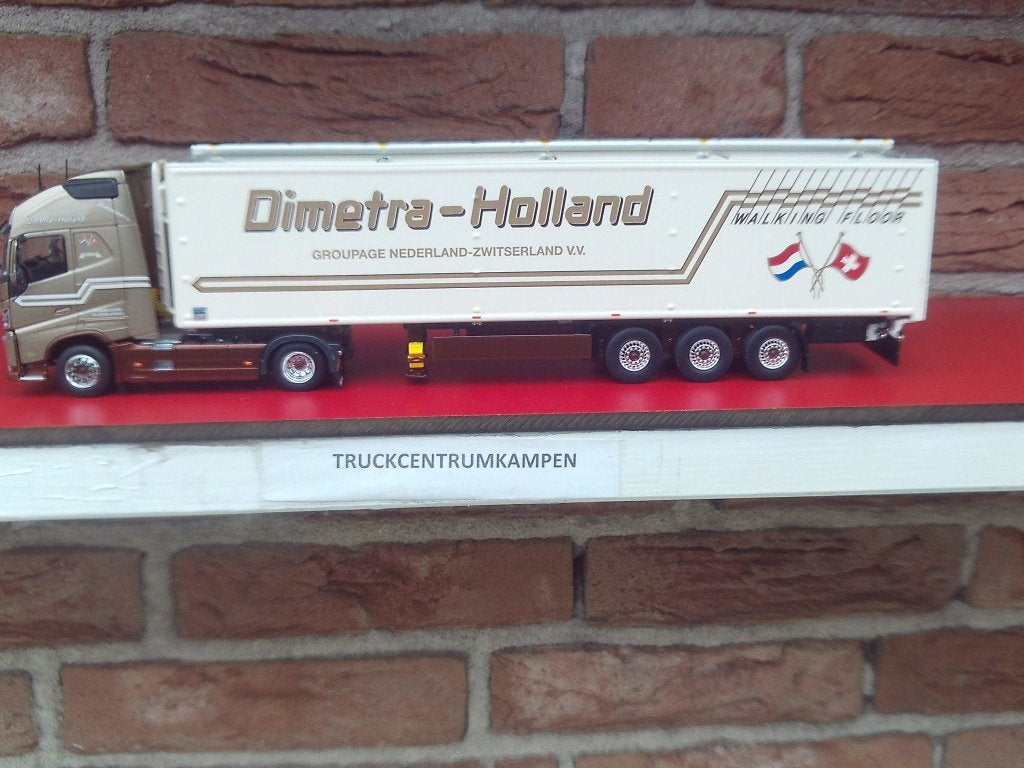 Tekno  Volvo  FH4  met  Cargofloor  van  Dimetra., Hobby en Vrije tijd, Modelauto's | 1:50, Ophalen of Verzenden, Nieuw, Bus of Vrachtwagen