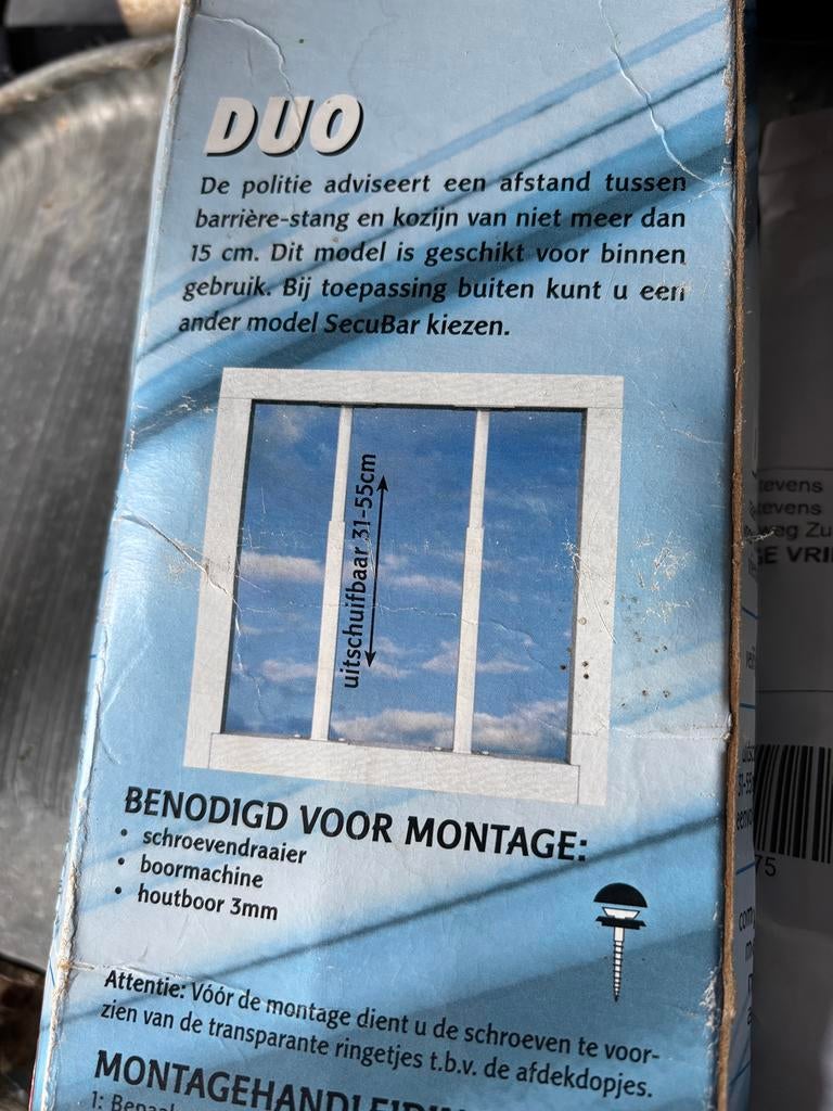 Raam bebeviliging secubar, Doe-het-zelf en Verbouw, Hang- en Sluitwerk, Ophalen, Nieuw
