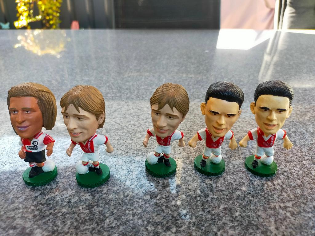 5 Voetbal poppetjes, Verzamelen, Poppetjes en Figuurtjes, Ophalen, Zo goed als nieuw