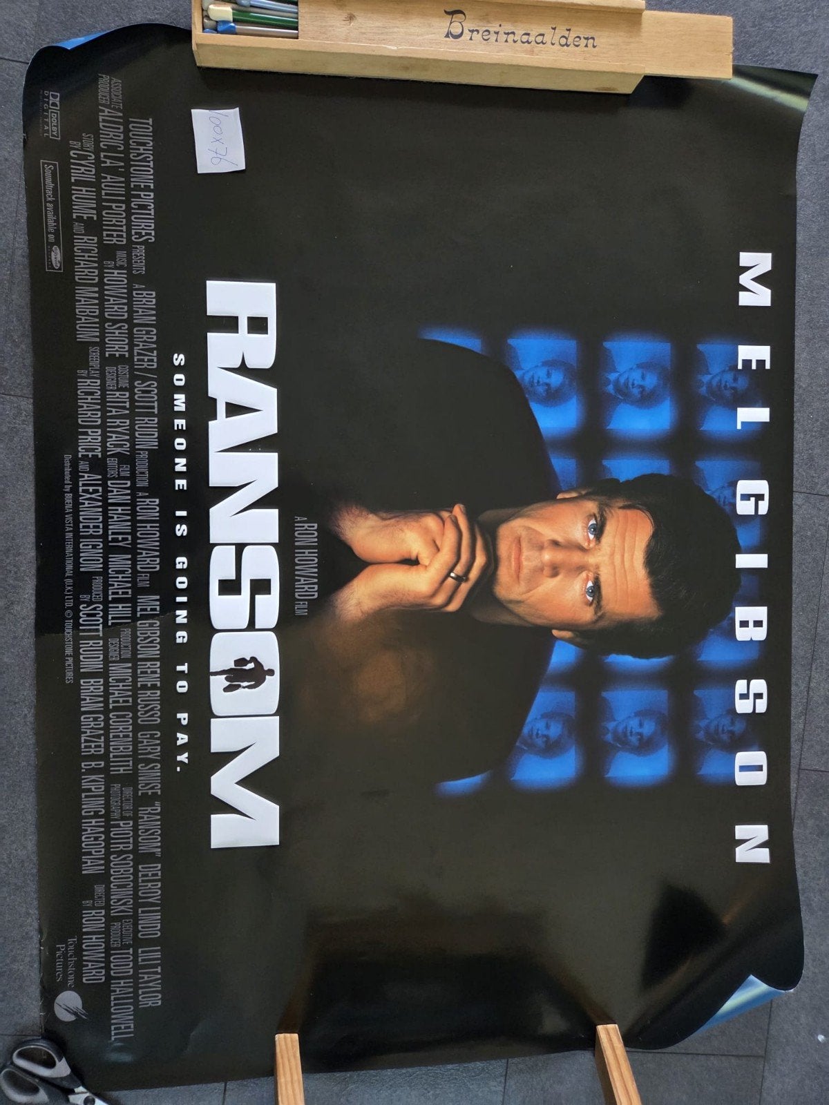 Ransom (1996) Film Poster - Mel Gibson, Ophalen of Verzenden, A1 t/m A3, Film en Tv, Rechthoekig Staand