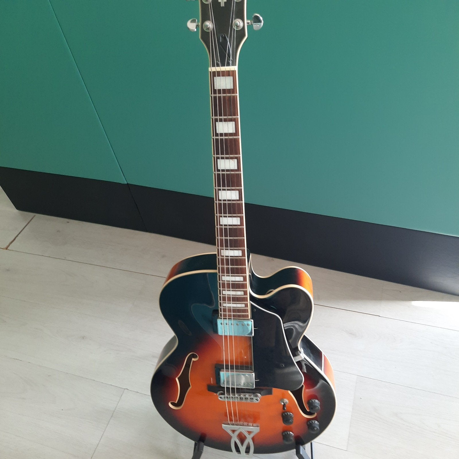 Ibanez AF75-BS Sunburst Hollow Body Jazzgitaar Indonesië, Ophalen, Gebruikt, Hollow body, Ibanez