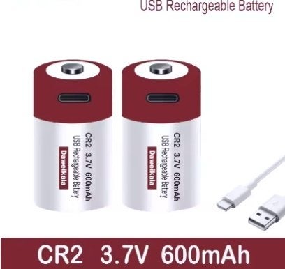 Opladen via USB CR2 3,7 V 600 mAh lithiumbatterien, Audio, Tv en Foto, Ophalen of Verzenden, Nieuw, Oplaadbaar