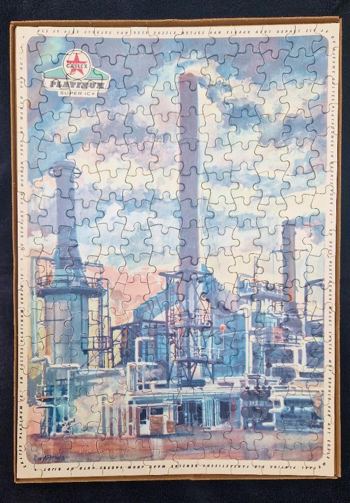 SIXTIES puzzle CALTEX automobielbedrijf Ton v. Beynum Gouda, Ophalen of Verzenden, Gebruikt, Overige typen