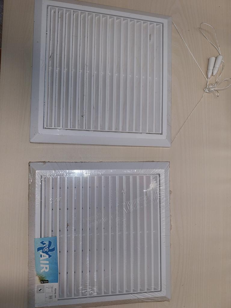 2x AIR Ventilatie Roosters Wit Kunststof 25x25cm, Ophalen