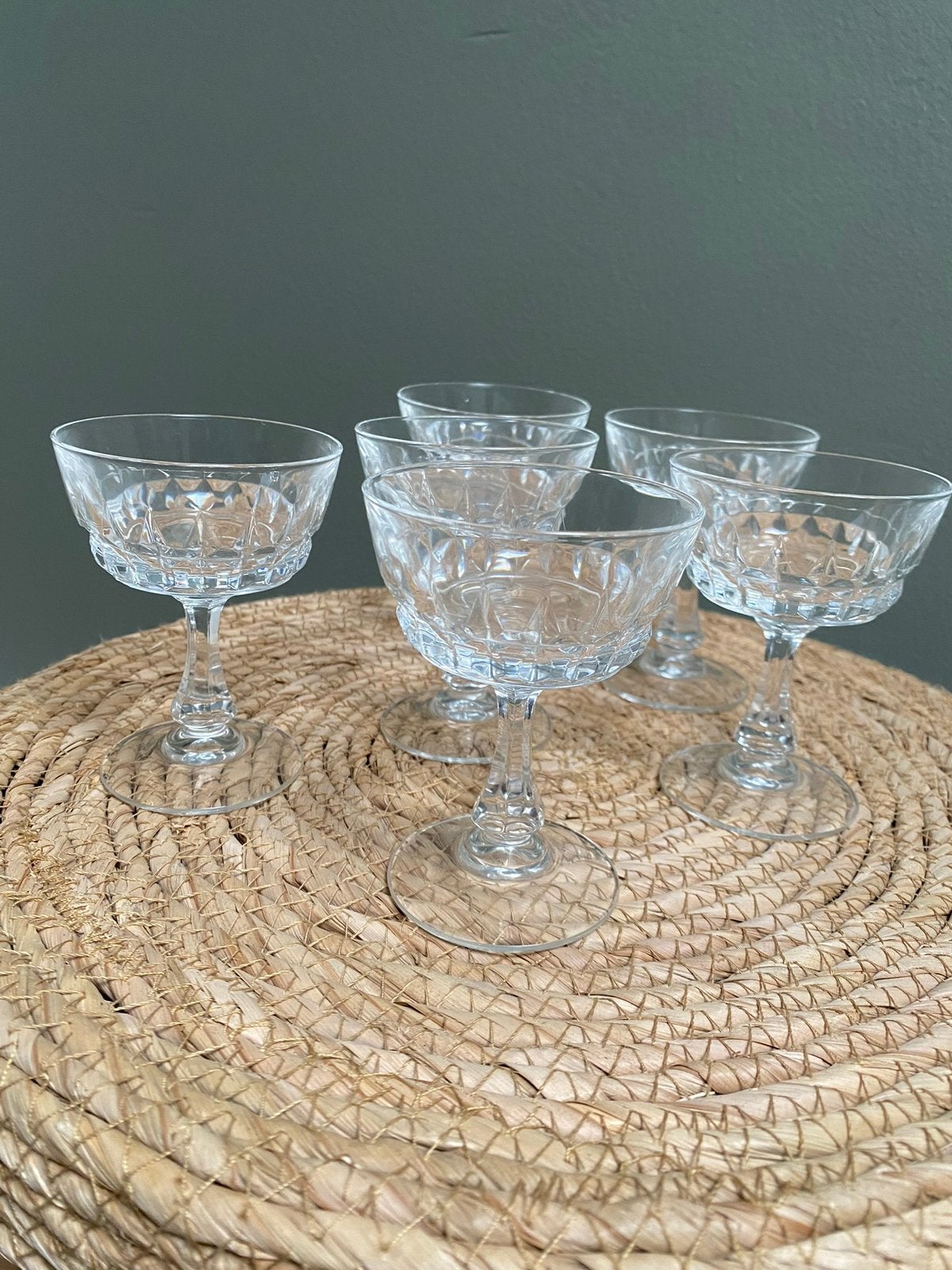 ZGAN 9 kristallen likeurcoupes Pompadour Cristal D’arques, Ophalen of Verzenden