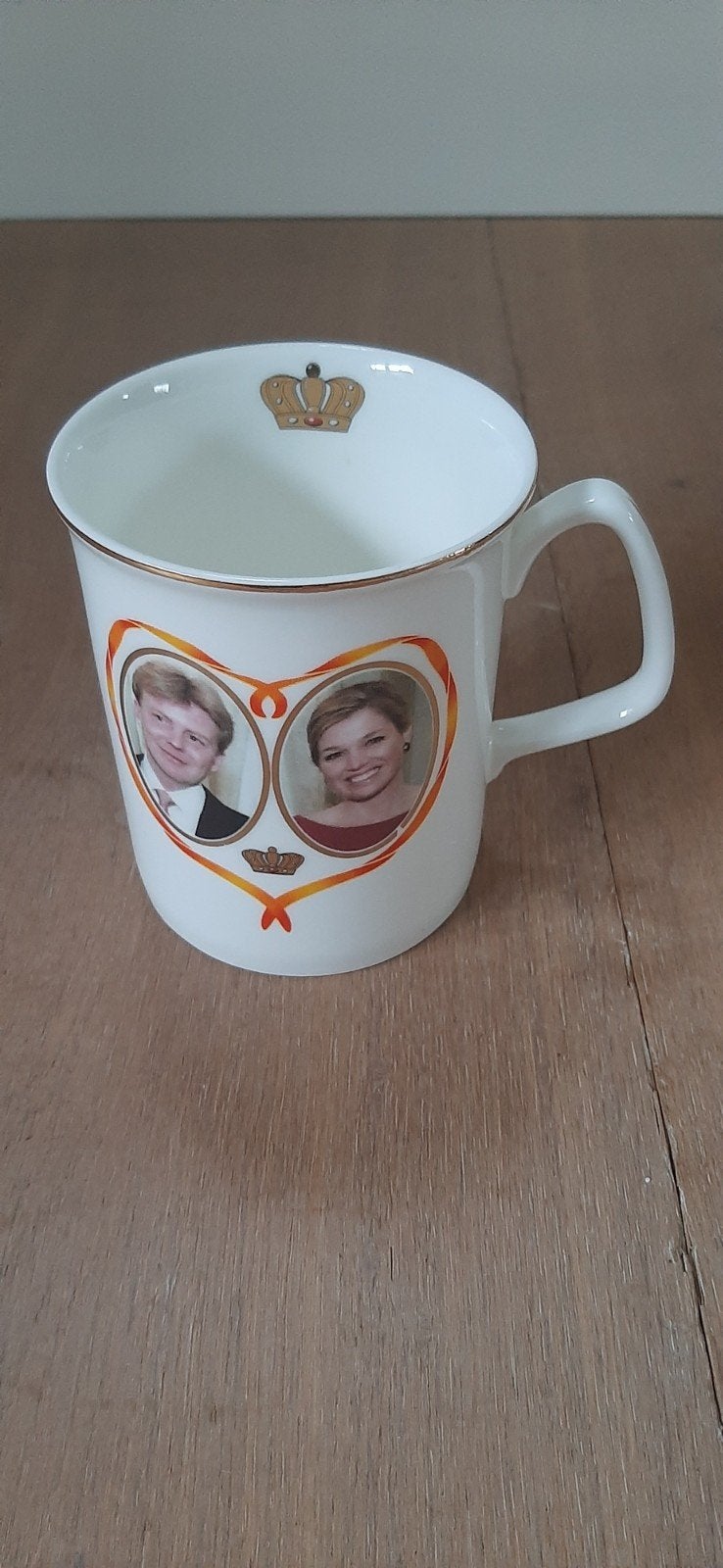 Nieuwe Oranje Mok Willem Alexander Maxima Kroontje Vlaggen, Ophalen of Verzenden
