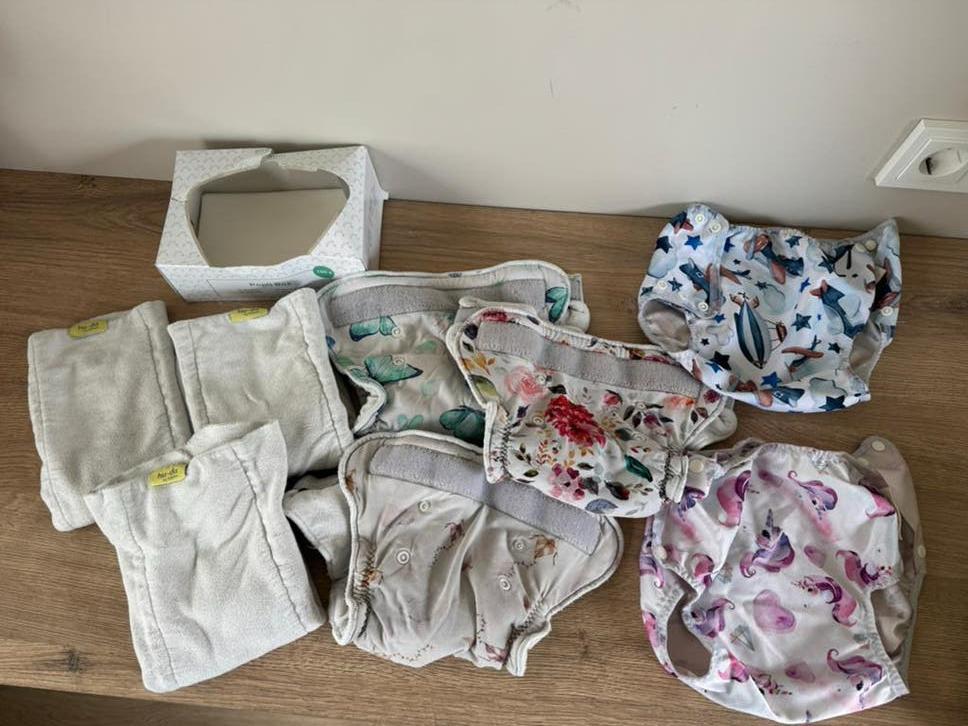 Huda wasbare nachtluiers 7-17 kg, prefold, overbroek, Ophalen of Verzenden, Gebruikt, Jongetje of Meisje