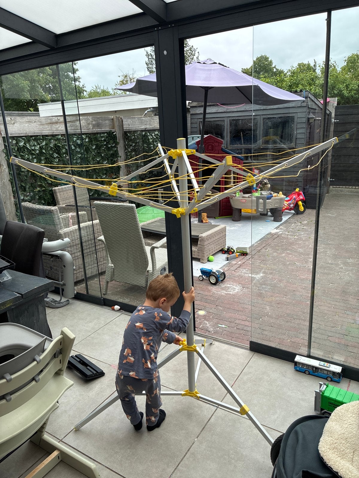 DWS Camping Pegasus 4 Droogmolen met 4 armen, Caravans en Kamperen, Ophalen of Verzenden, Gebruikt