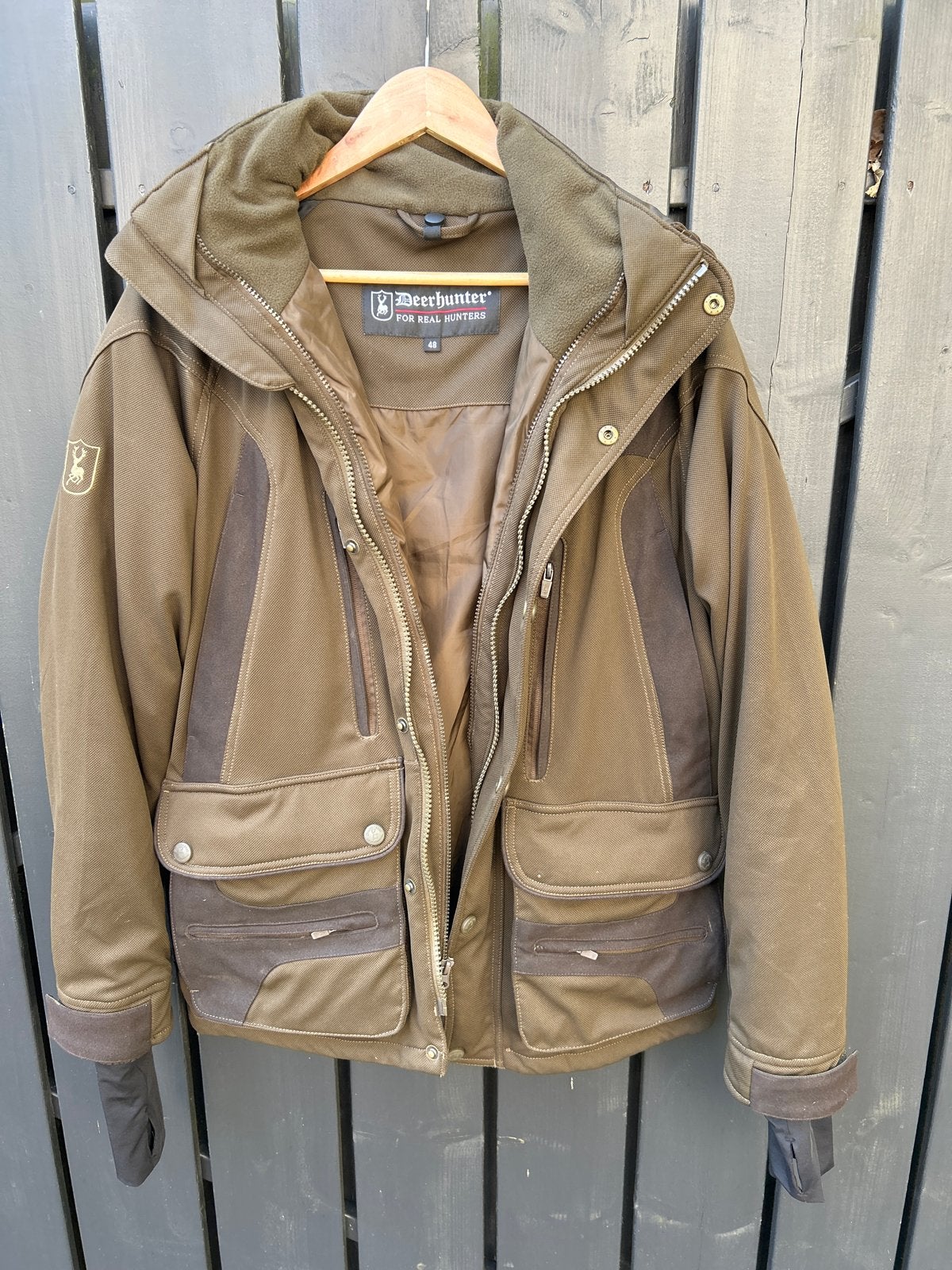 Deerhunter Muflon jacht jas - Maat 48 (M), Kleding | Heren, Jassen | Winter, Ophalen, Zo goed als nieuw, Maat 48/50 (M), Bruin
