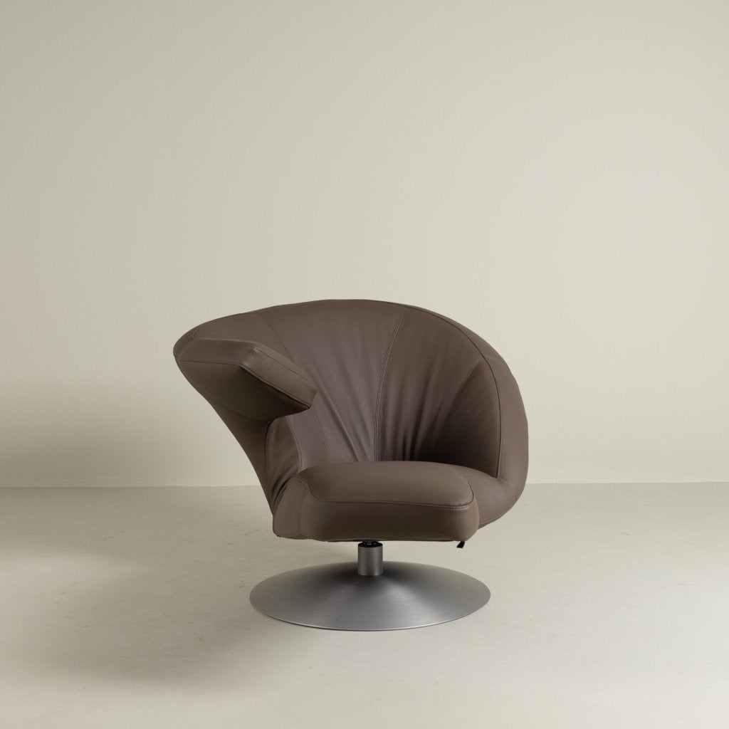 Leolux Parabolica Fauteuil Taupe Leer, Huis en Inrichting, Leolux, Nieuw, Niet ingevuld, Niet ingevuld