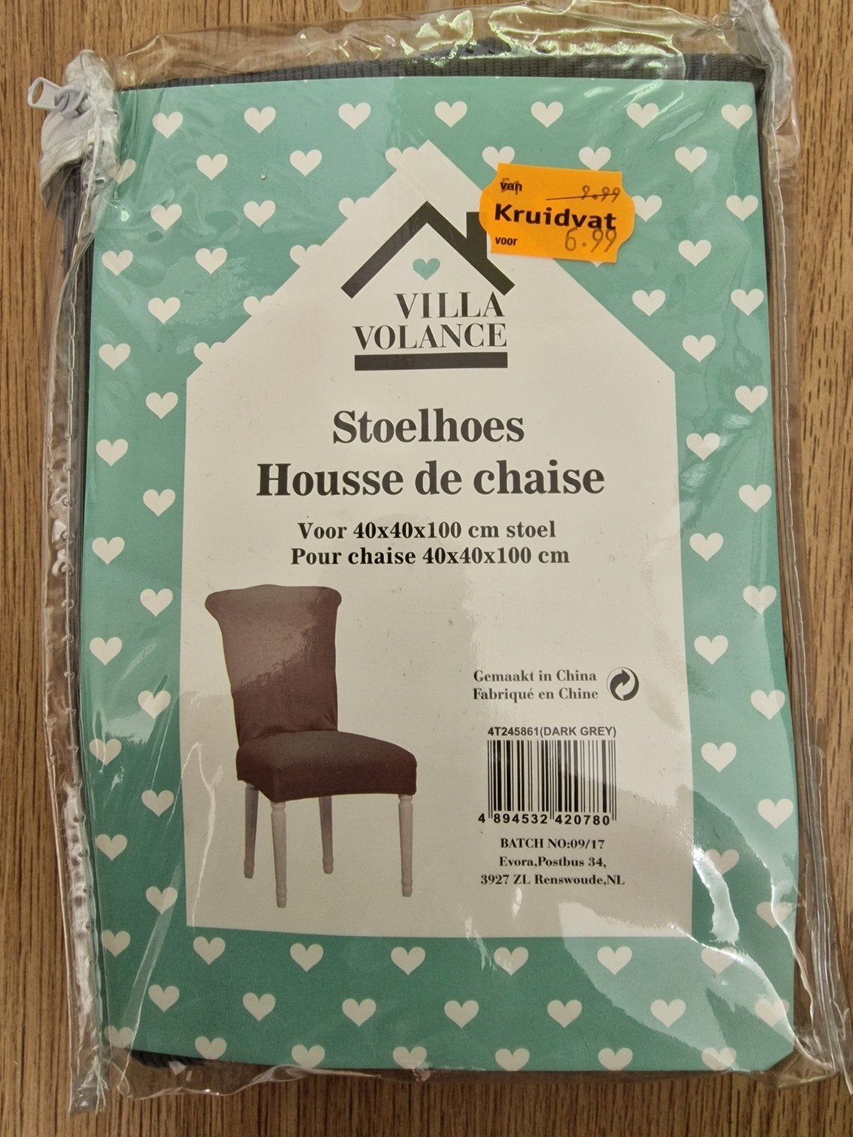 7x Grijze Stoelhoezen - Villa Volance, Huis en Inrichting, Stoelen, Ophalen, Nieuw, Vijf, Zes of meer stoelen, Modern, Eenvoudig