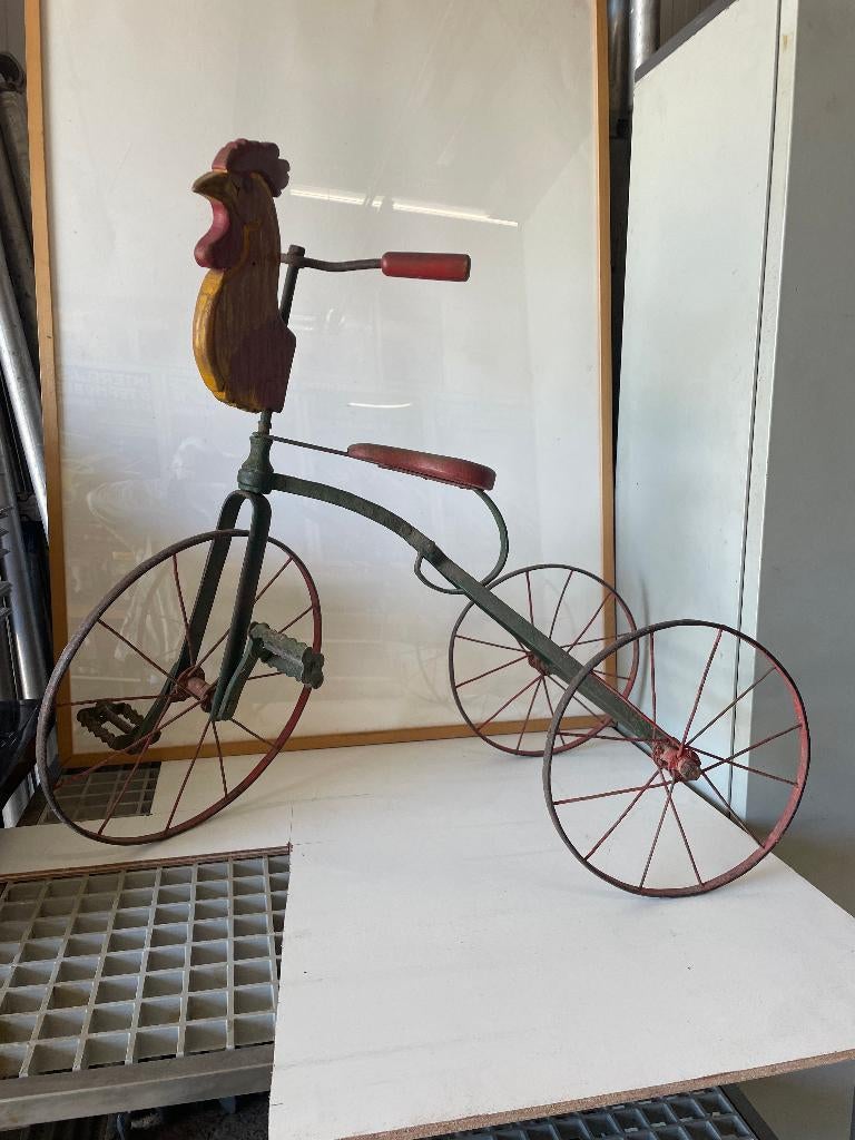 antiek speelgoed driewieler met haan 5€100, Antiek en Kunst, Antiek | Speelgoed, Ophalen