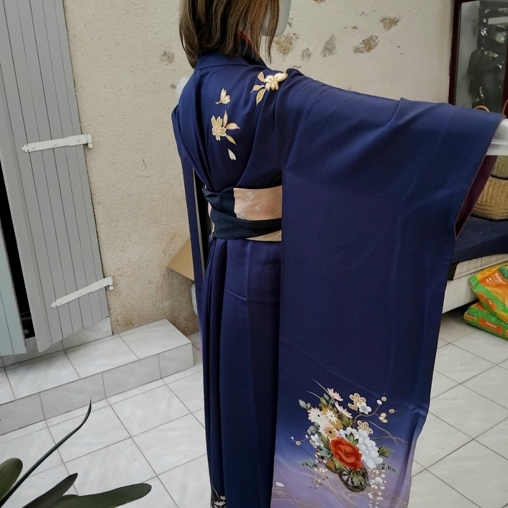 Japan origineel kimono obi quilt patchwork zijde haori, Verzenden
