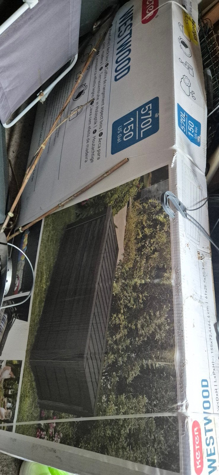 Keter Westwood Tuinkist 570L - Nieuw in doos, Tuin en Terras, Ophalen, Nieuw, Kunststof, Overige typen