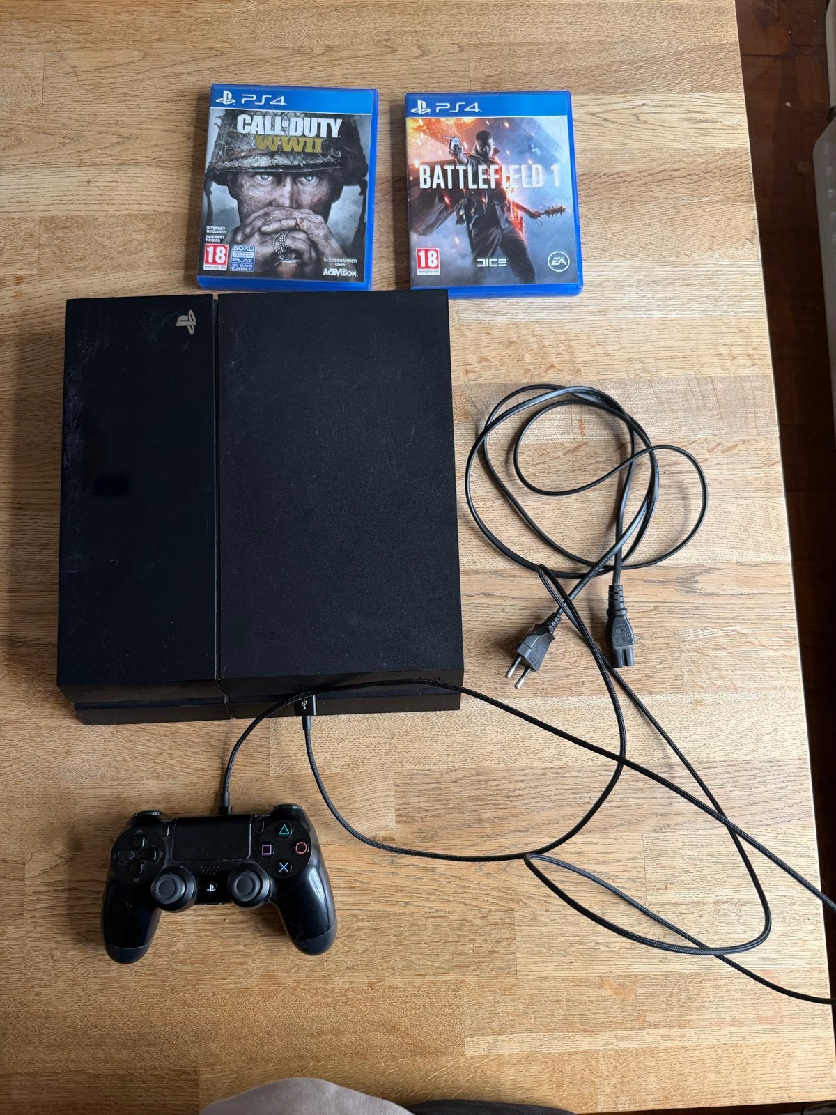 Playstation 4 met 1 controller en 2 games, Ophalen, Met 1 controller, Original, Gebruikt
