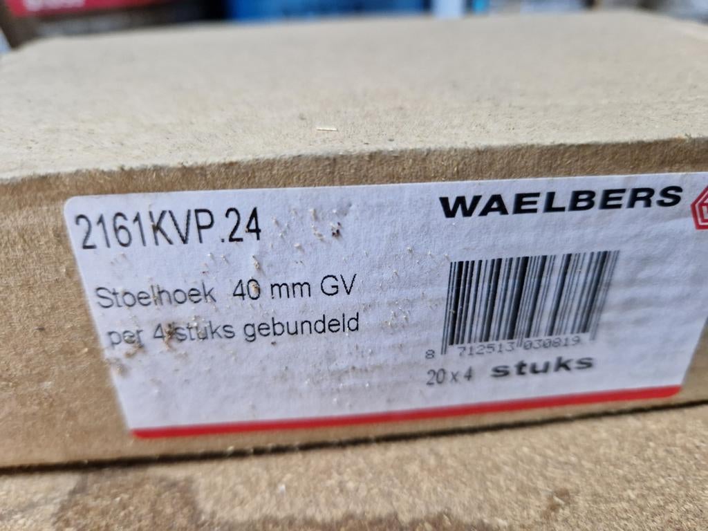 Waelbers stoelhoeken 40 mm, Ophalen of Verzenden, Nieuw