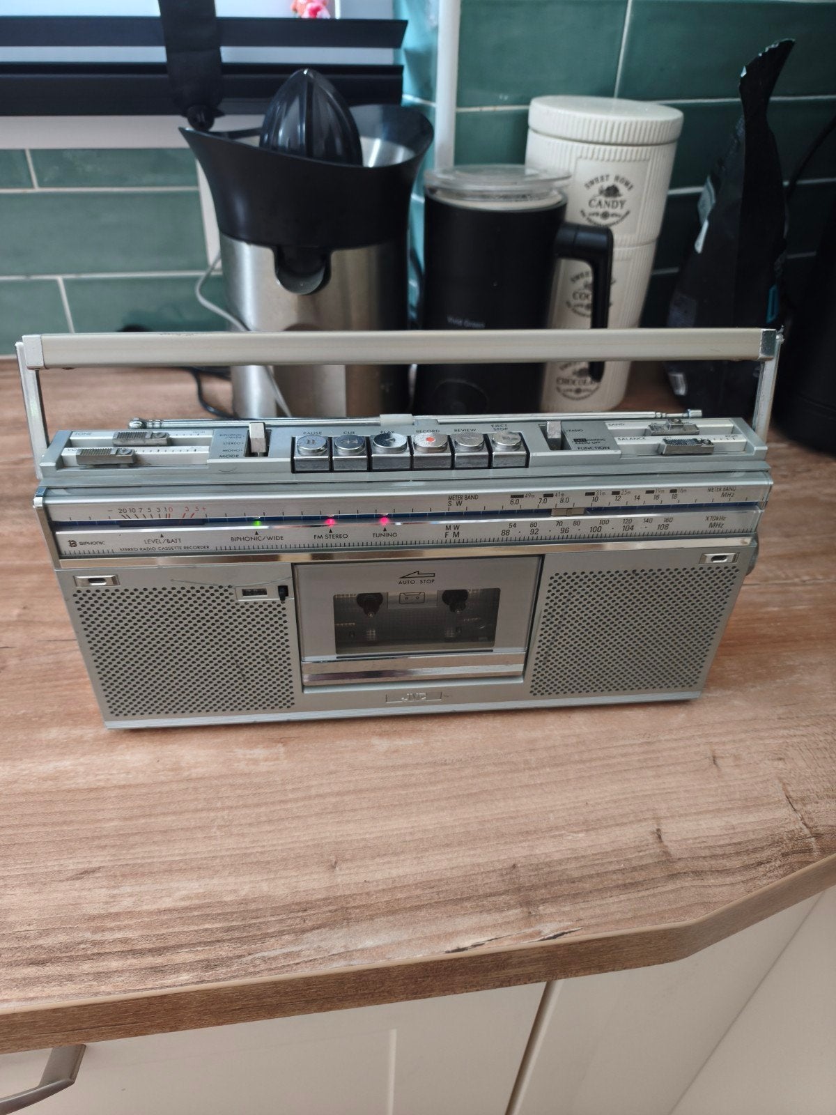 JVC-RC-S5R Draagbare Radio Cassetterecorder, Ophalen of Verzenden, Gebruikt, Radio