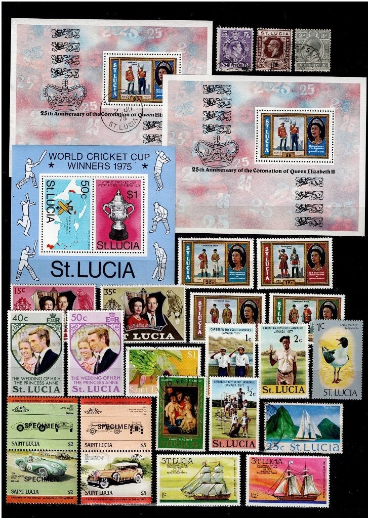 St. Lucia  Postfris en gestempeld, Verzenden, Postfris, Midden-Amerika