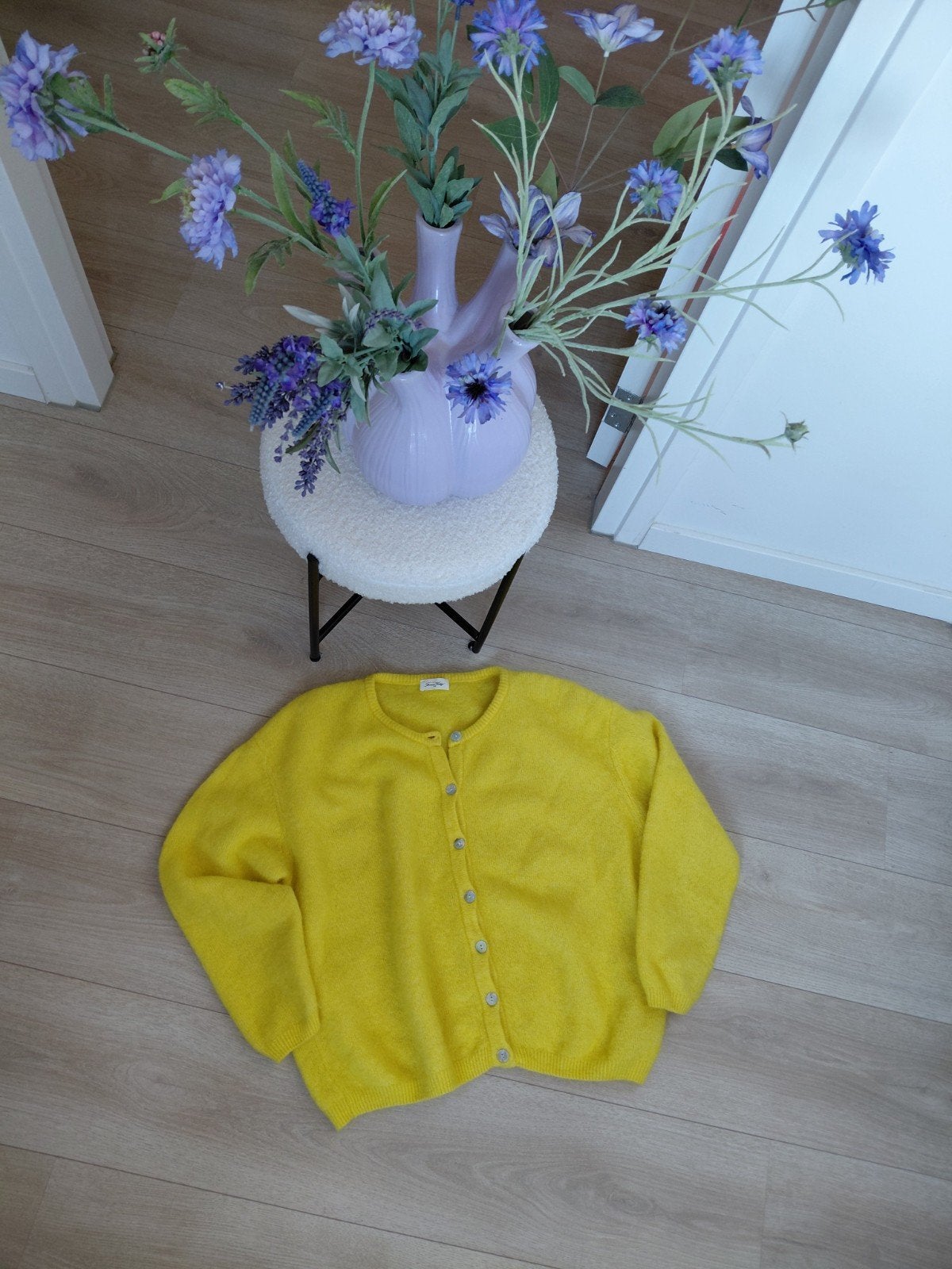 American Vintage gele cardigan, maat L, Geel, Maat 42/44 (L), Ophalen of Verzenden, Zo goed als nieuw