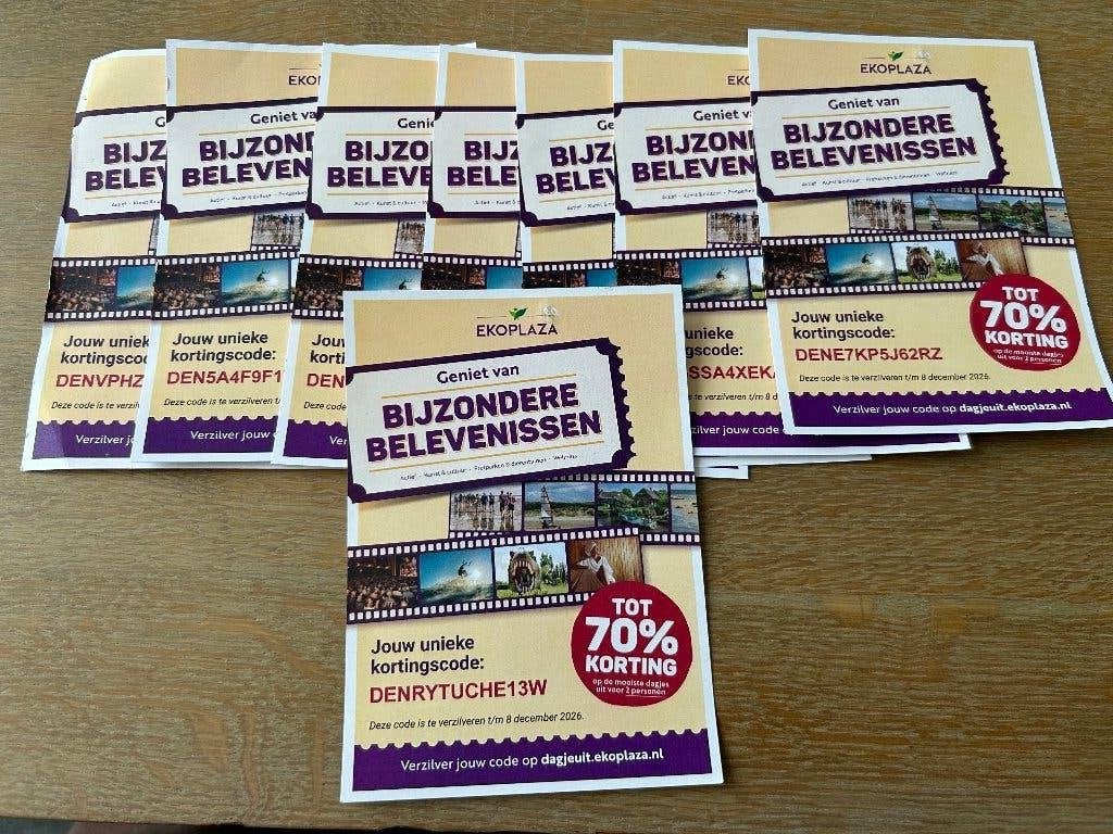 Ekoplaza spaarkaart zegels Dagje Uit 8 stuks, Overige supermarkten, Ophalen of Verzenden