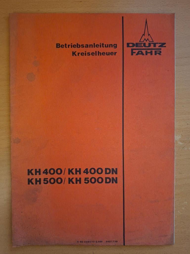 Bedieningshandleiding Deutz Fahr cirkelschudder KH 400 / 500, Verzenden, Gelezen, Tractor en Landbouw