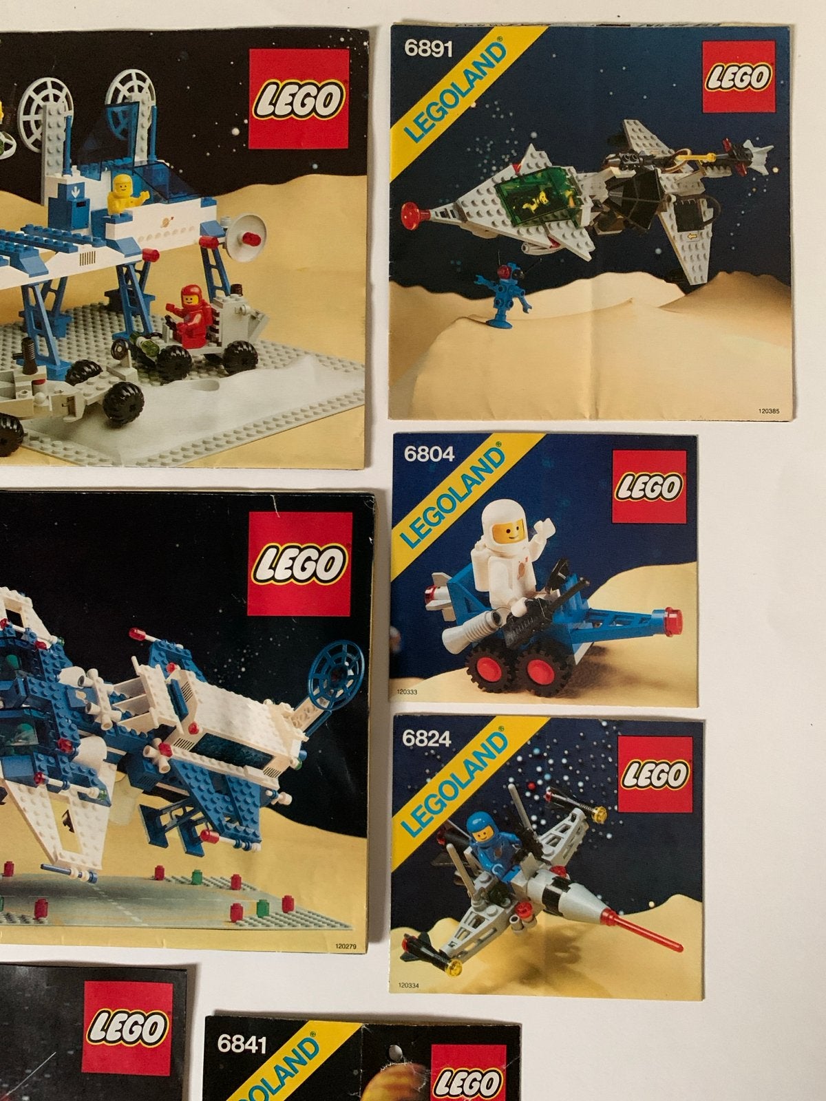 Lego Legoland Space instructieboekjes (7 stuks), Gebruikt, Lego, Overige typen, Ophalen of Verzenden