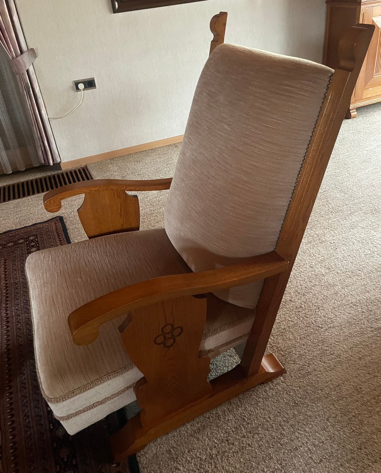 Fauteuil, Huis en Inrichting, Ophalen, Minder dan 75 cm, Zo goed als nieuw, Stof