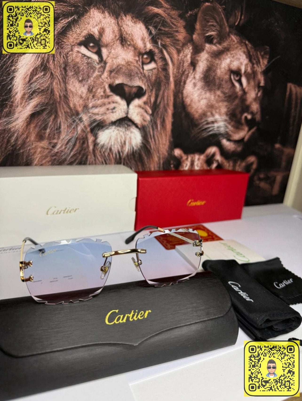 Cartier Diamond cut zonnebril blue&rose, Sieraden, Tassen en Uiterlijk, Zonnebrillen en Brillen | Heren, Ophalen of Verzenden