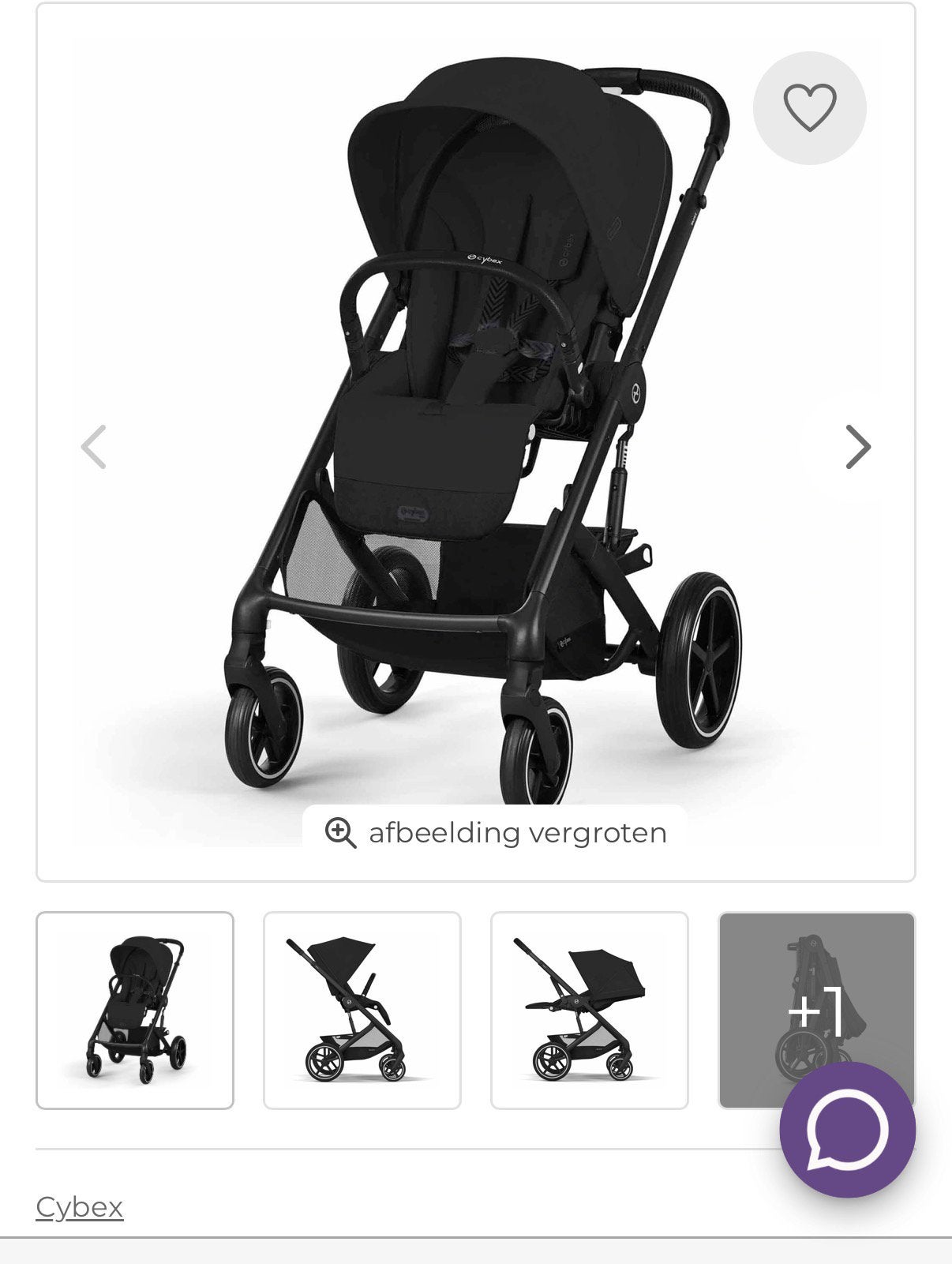 Cybex Gold Balios S Lux kinderwagen - Zeer weinig gebruikt, Verstelbare duwstang, Zo goed als nieuw, Ophalen, Kinderwagen