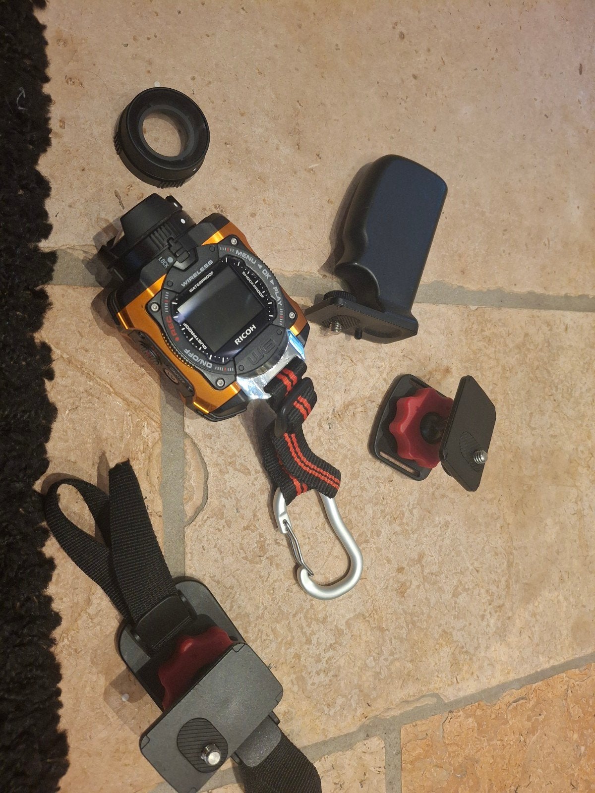 Ricoh WG-M1 Actiecamera - Oranje, Ophalen of Verzenden, Gebruikt, Overige merken