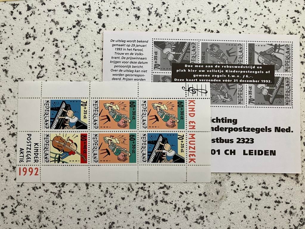 Ned kinderpostzegels 1992, Postzegels en Munten, Postzegels | Nederland, Ophalen of Verzenden, Na 1940, Postfris