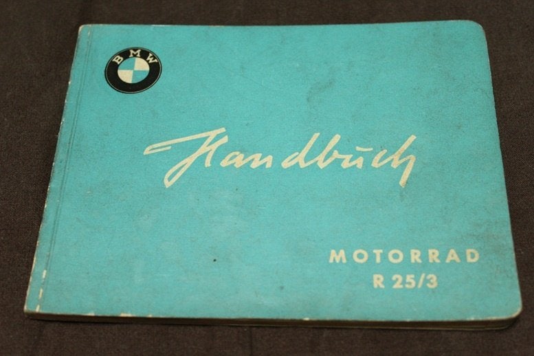 BMW R25/3 1955 motorrad handbuch instructie boekje, Motoren, Ophalen of Verzenden, BMW