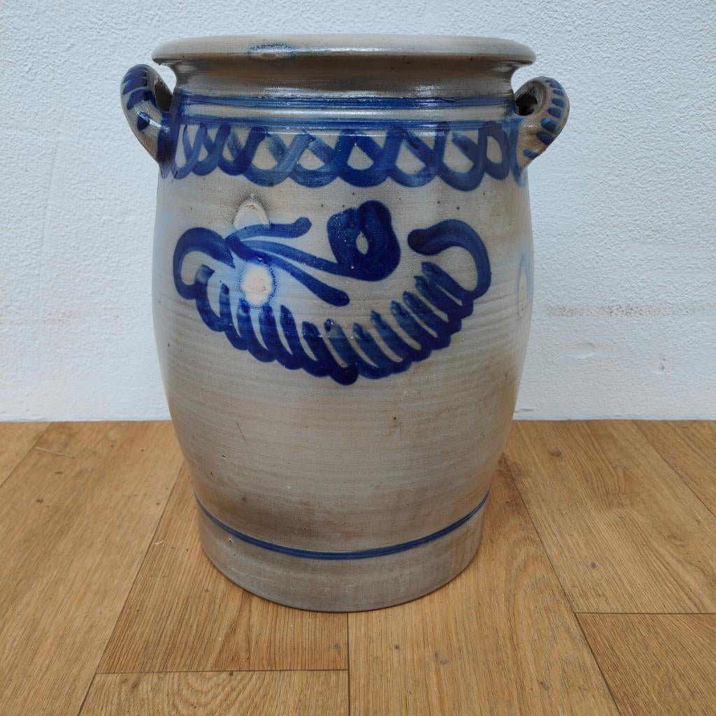 Grote Vintage aardewerk Keulse pot, smoutpot, bloempot 05, Tuin en Terras, Bloempotten, Valkenswaard, Gebruikt, Info@flashbackfurniture.nl