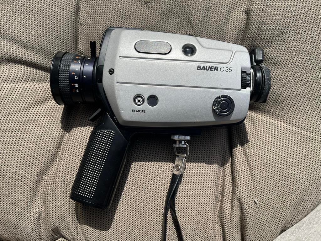 Vintage Bauer C 35 8mm filmcamera met tas, Ophalen of Verzenden, 8mm, Camera