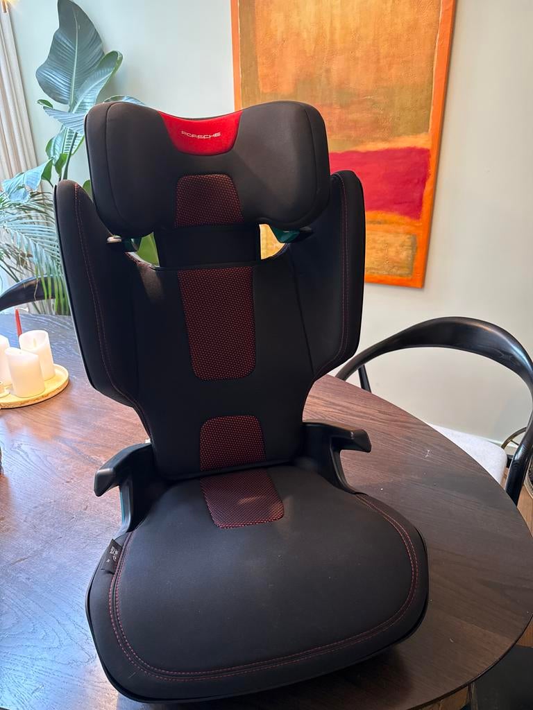 Porsche kinderstoel auto - Zwart/Rood met Isofix, Overige merken, 15 t/m 36 kg, Zo goed als nieuw, Isofix