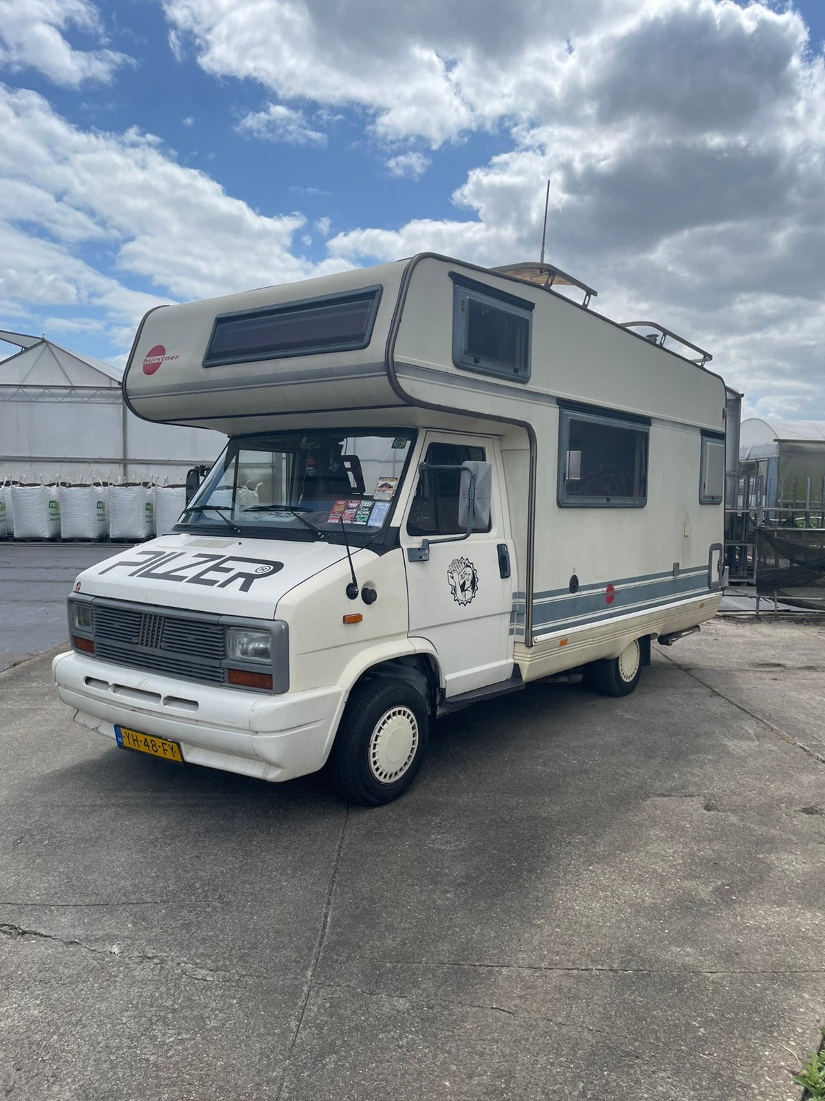 Fiat ducato 280 brüstner Benzine, Caravans en Kamperen, Campers, Particulier, Half-integraal, Fiat, Benzine, Ophalen